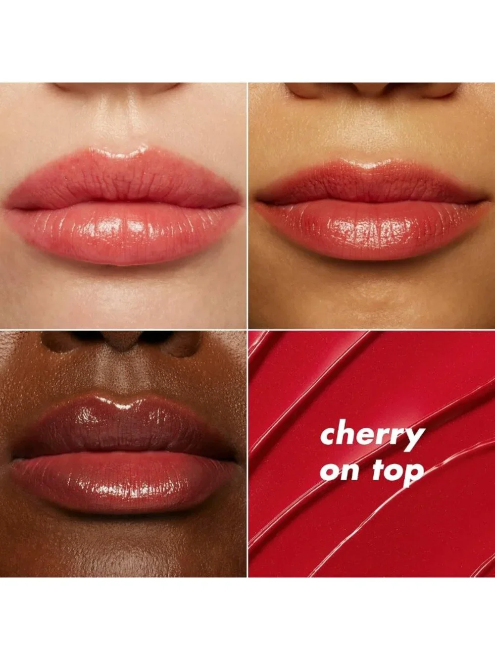 Hydrating Tinted Lip Oil Stick - Cherry Flavor, Non-Sticky, Soft Shine, Vegan